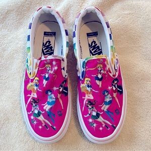 Vans X Sailor Moon slip ons size 7.5 women’s US
